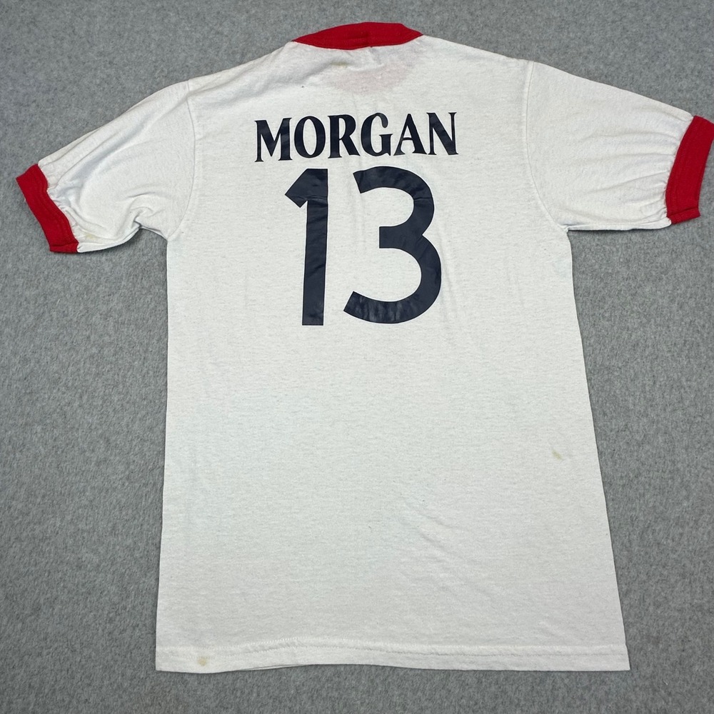 Augusta Sportswear USA Soccer‎ Alex Morgan 13 Ringer Tee White Red Mens Small